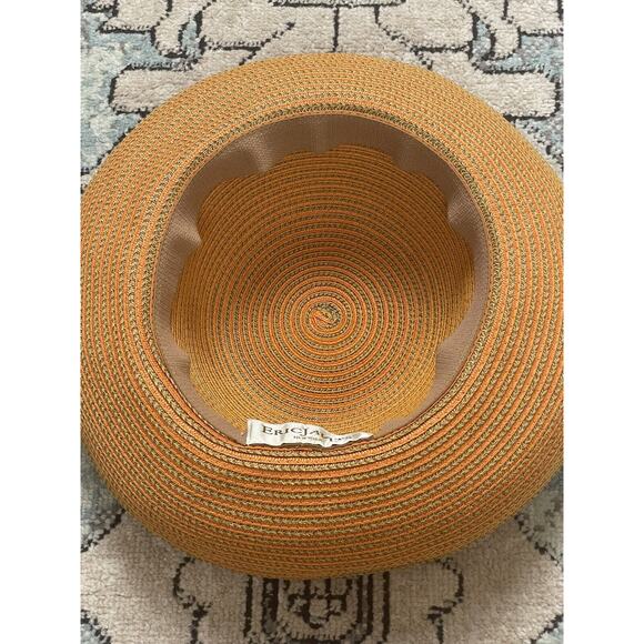 Eric Javitz Straw Hat Orange Brown - Picture 3 of 4